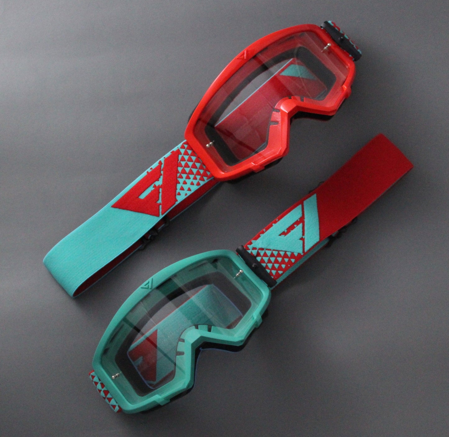 Flow Vision Youth Section™ Motocross Goggle: Red/Teal