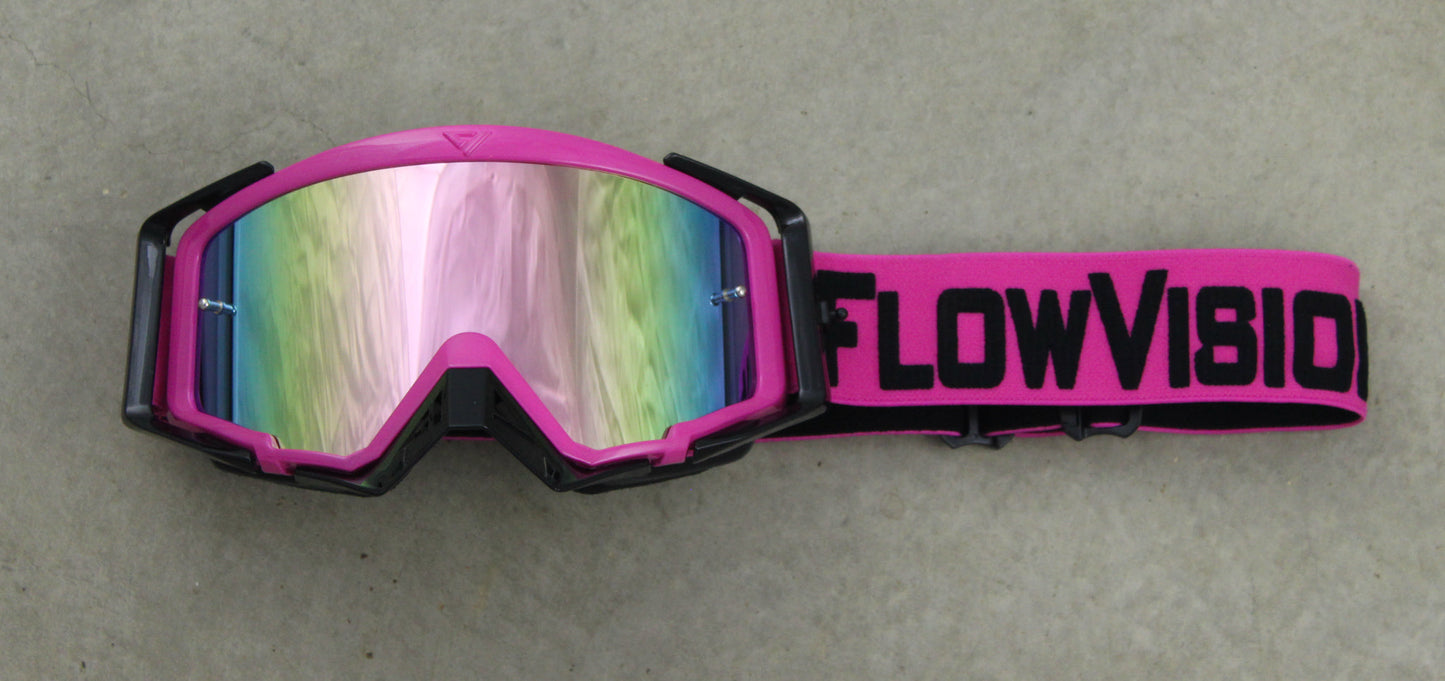 Flow Vision Rythem™ Motocross Goggle: Pink/Black
