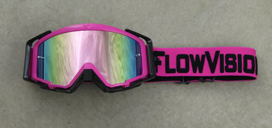 Flow Vision Rythem™ Motocross Goggle: Pink/Black